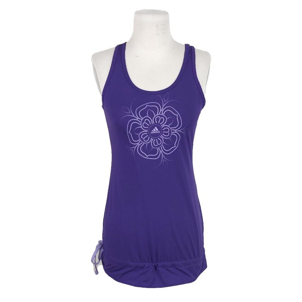 Adidas Climalite M Medium Athletic Tank Scoop Neck Running Workout Cross Train